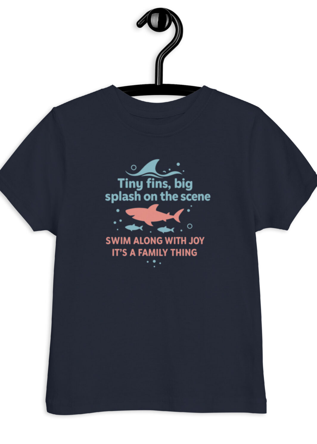 Tiny Fins Big Splash Toddler Shirt: Shark Family Matching Tee