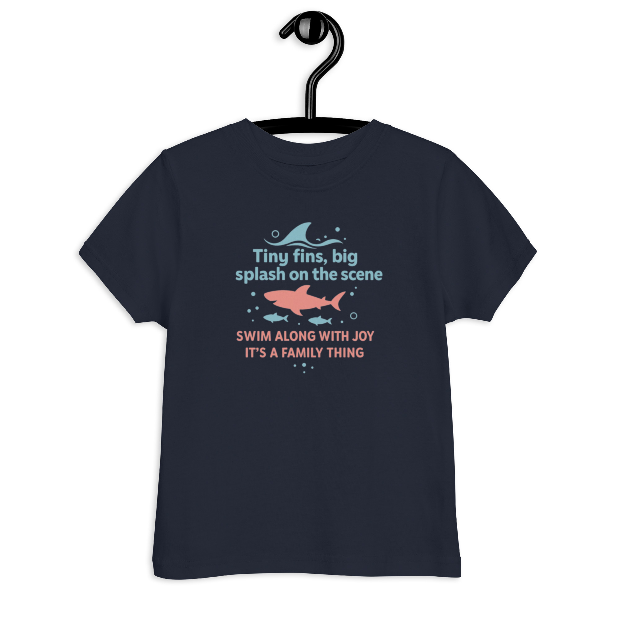 Tiny Fins Big Splash Toddler Shirt: Shark Family Matching Tee
