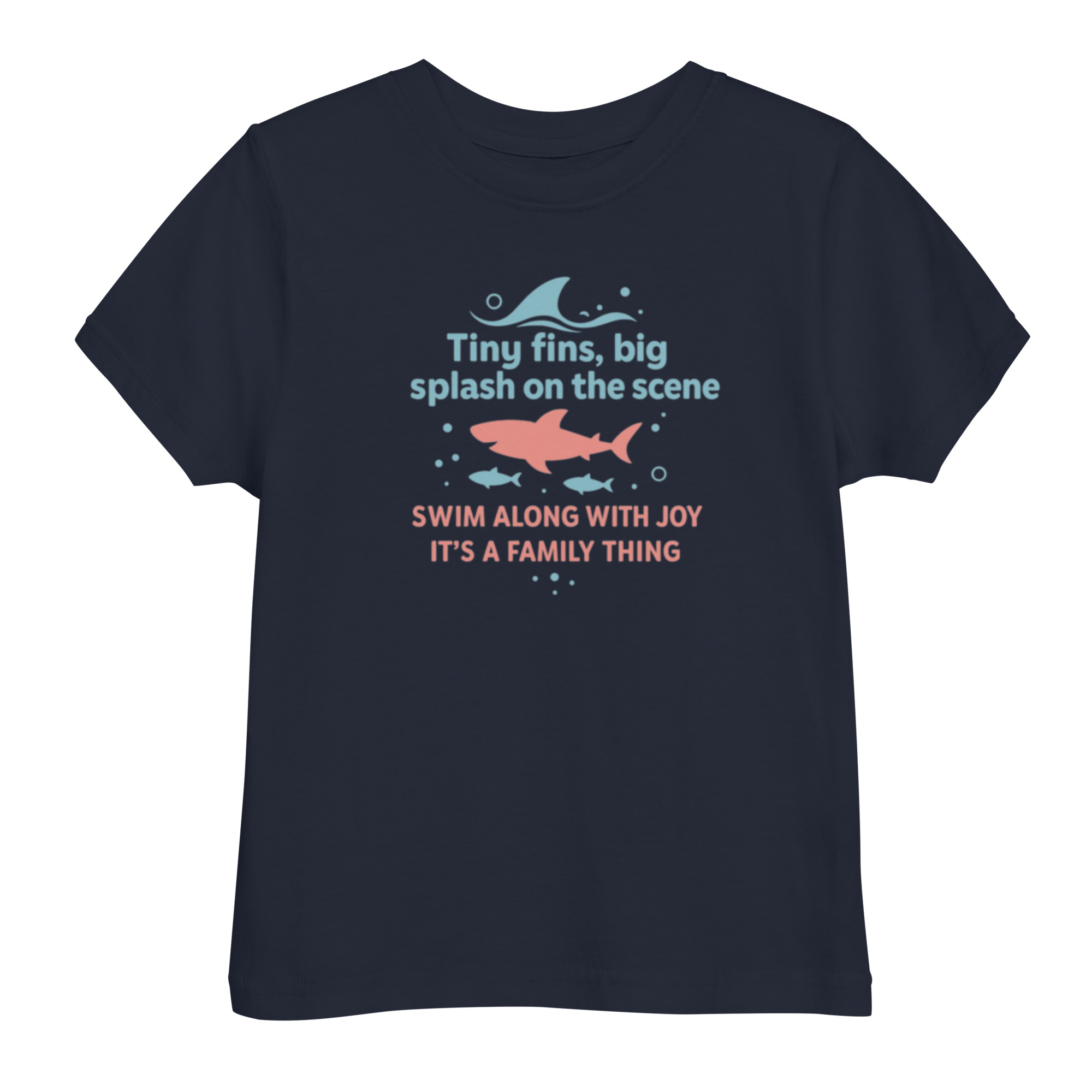 Tiny Fins Big Splash Toddler Shirt: Shark Family Matching Tee - Image 8