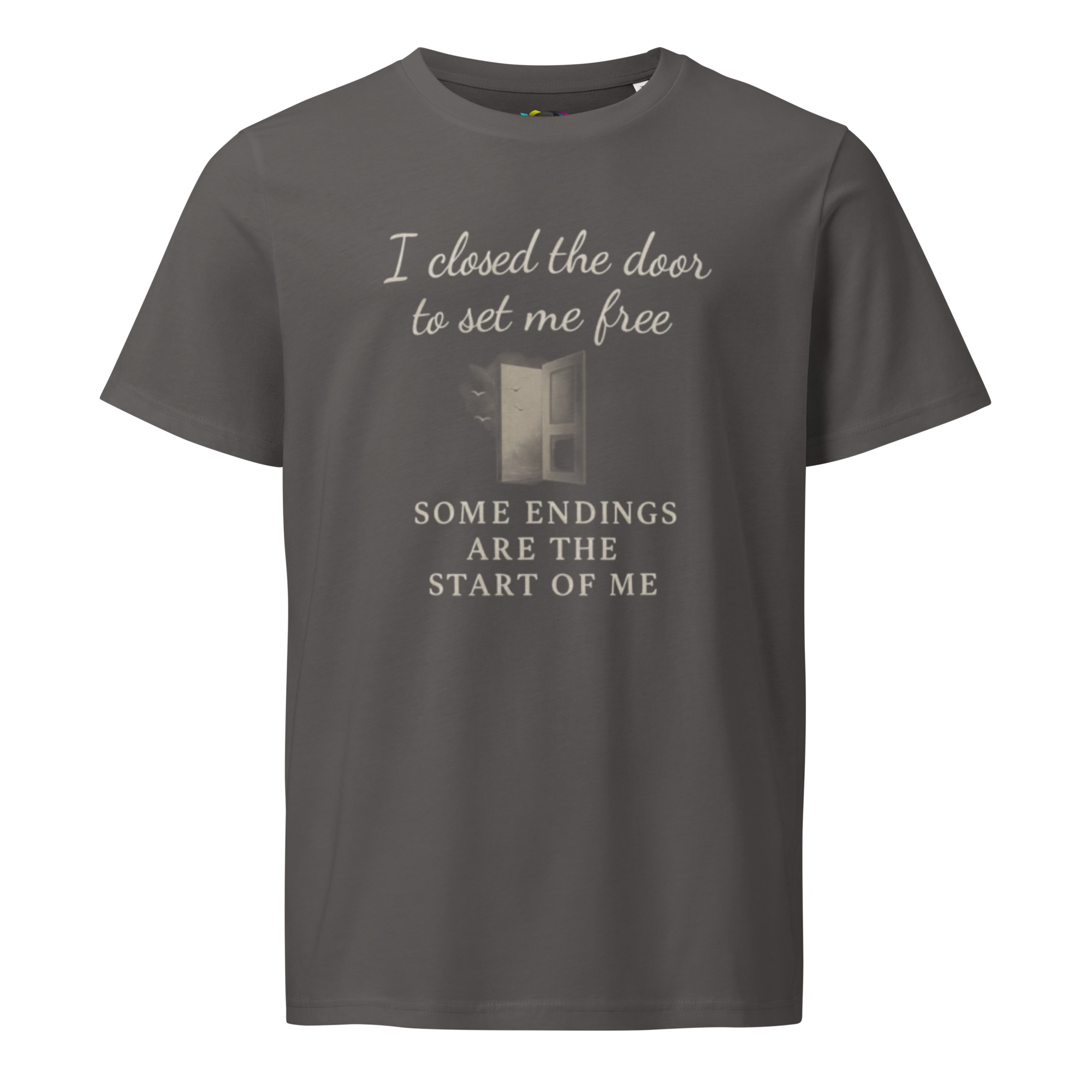 I Closed the Door to Set Me Free – Empowering Quote Tee, Inspirational Organic Cotton T-Shirt - Image 7