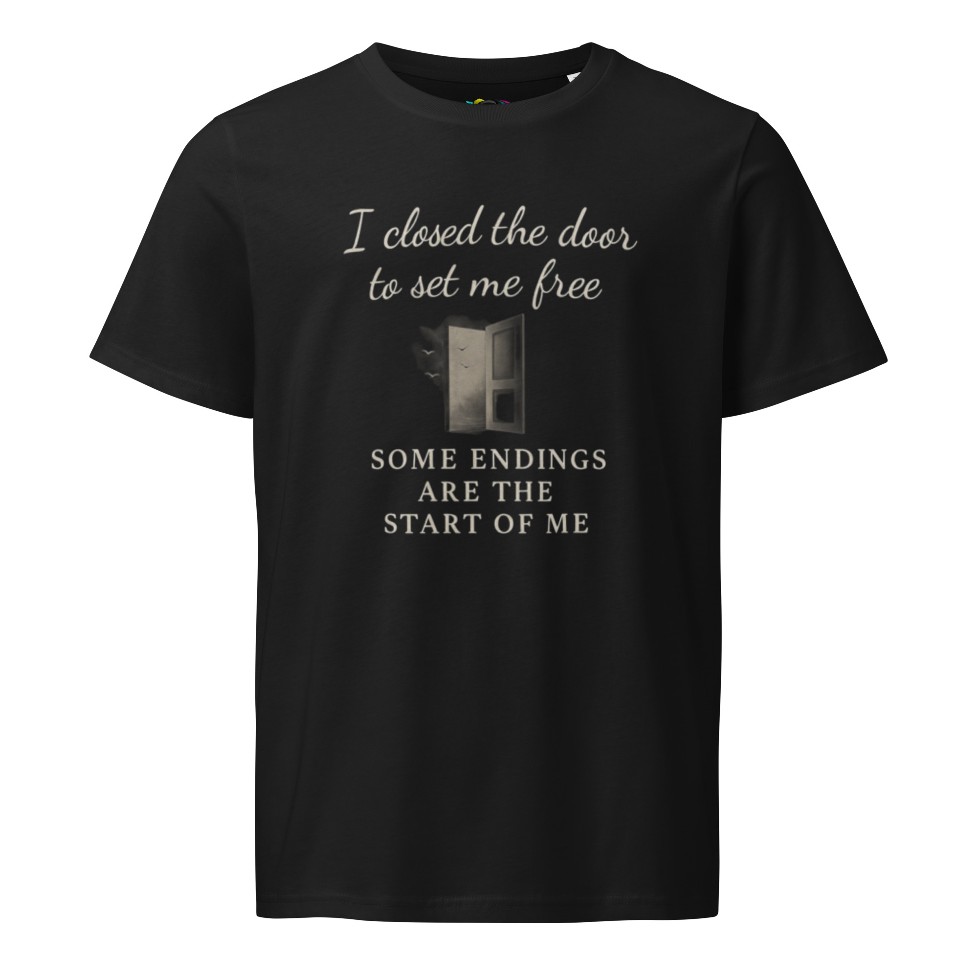 I Closed the Door to Set Me Free – Empowering Quote Tee, Inspirational Organic Cotton T-Shirt - Image 6